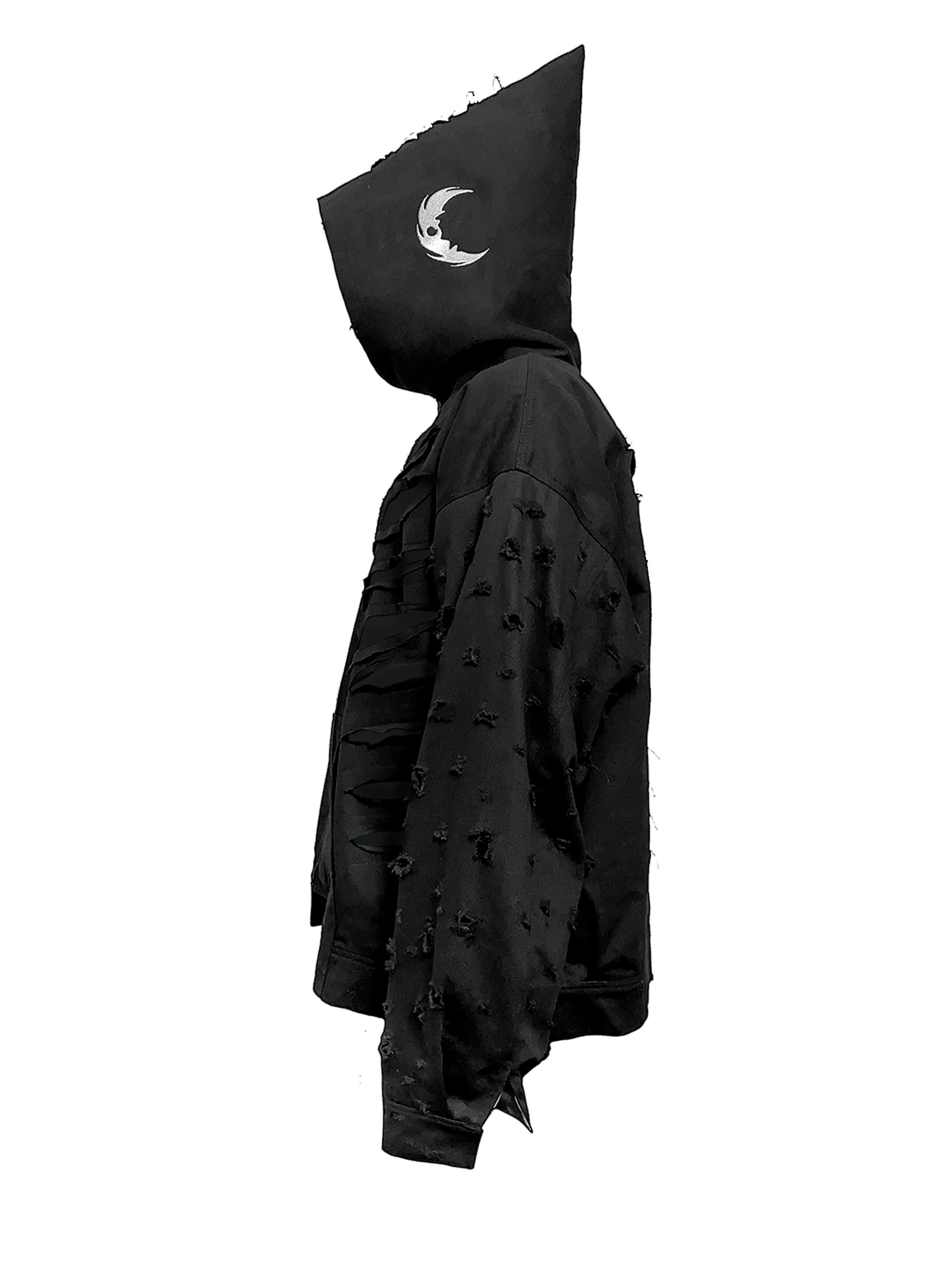 TOTAL BLACK DESTROYER DENIM JACKET