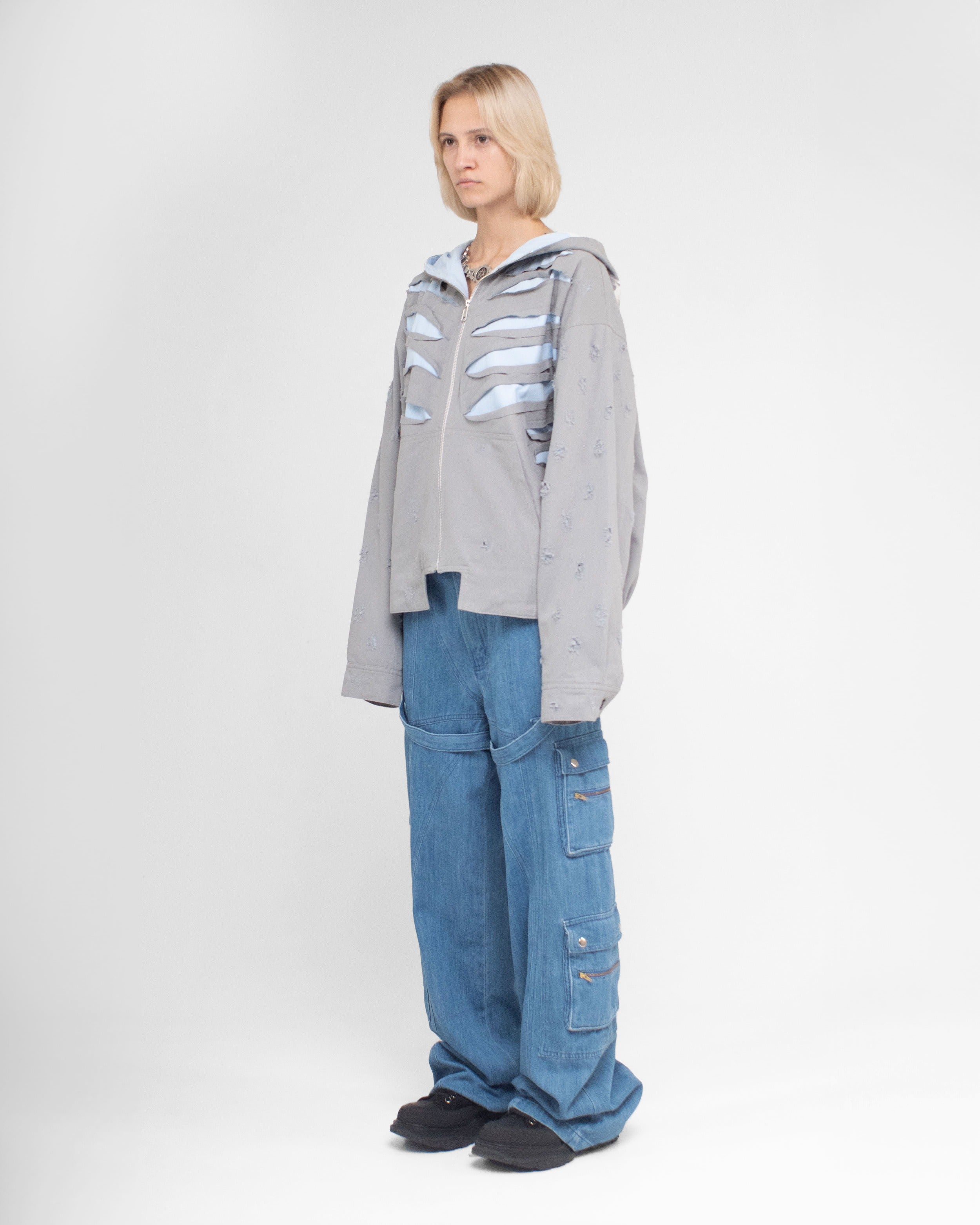 BLUE DESTROYER DENIM JACKET