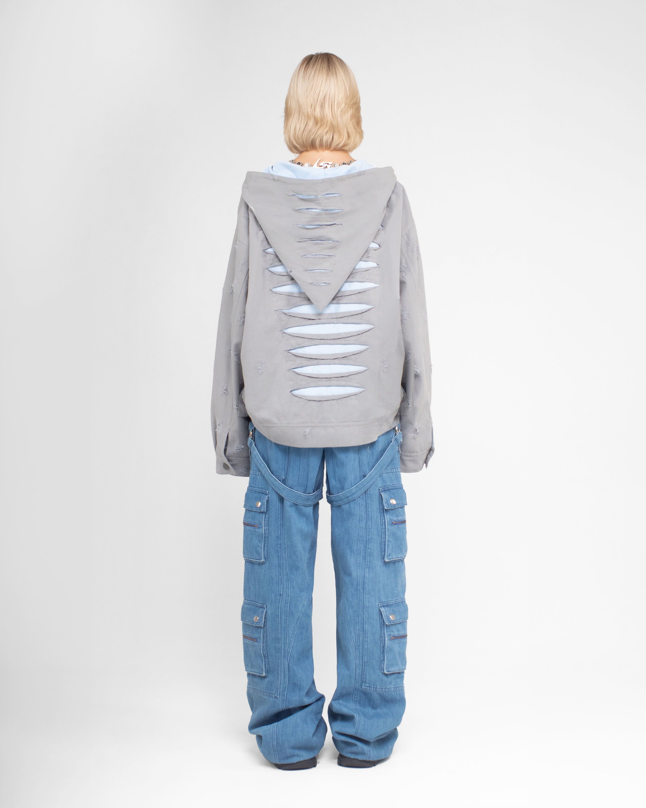 BLUE DESTROYER DENIM JACKET