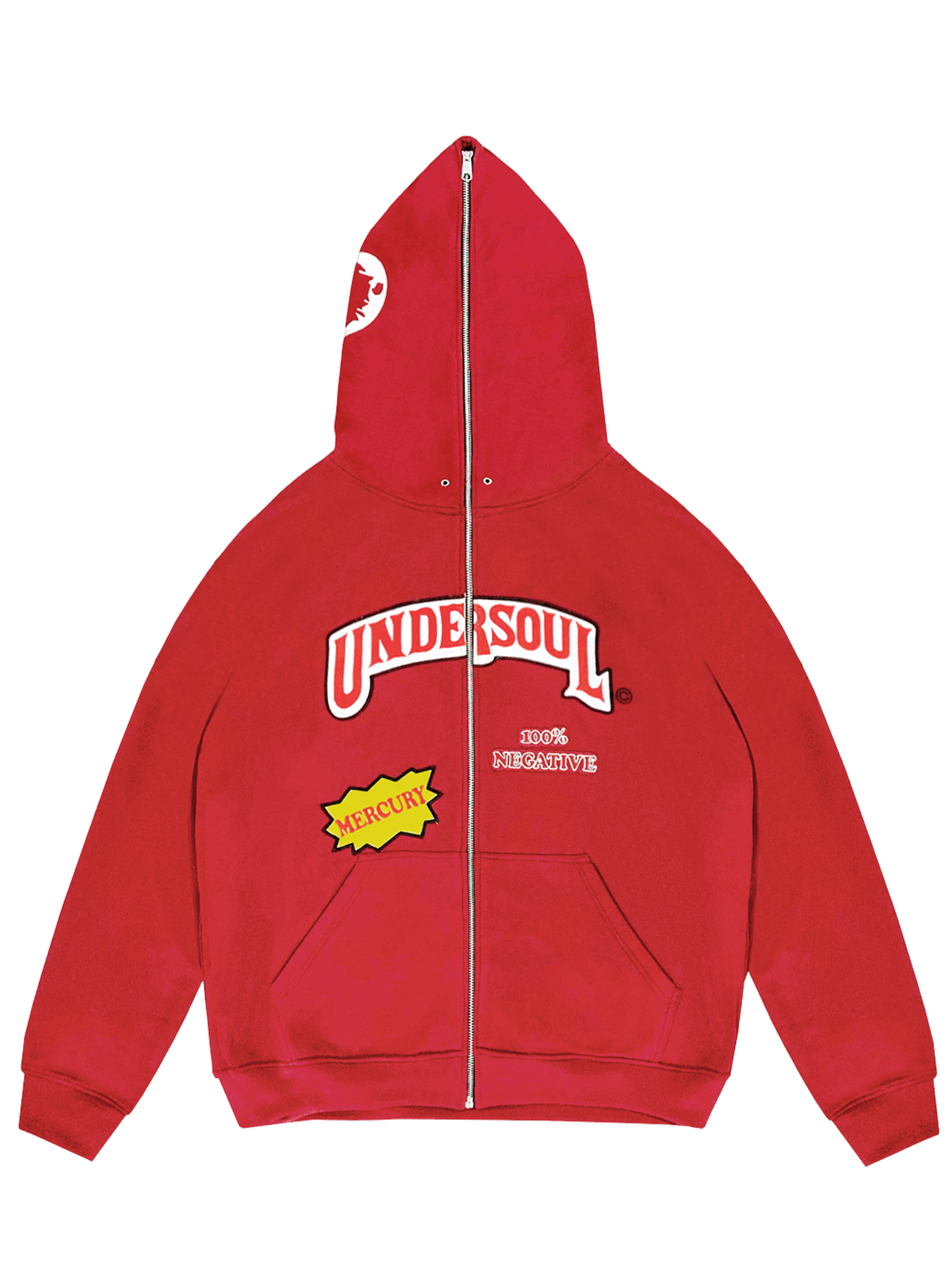 RED UNDERWOOD FULL ZIP HOODIE