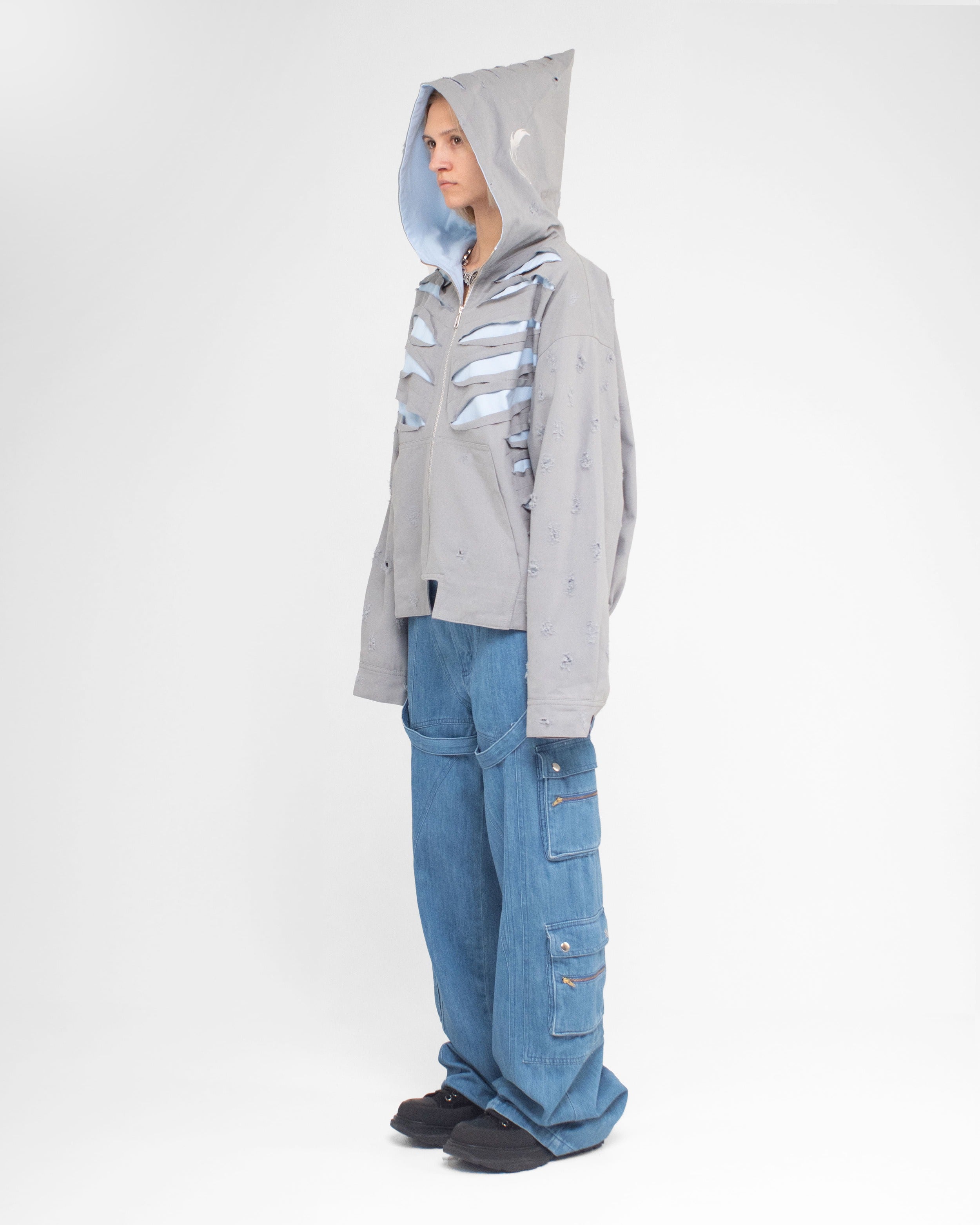 BLUE DESTROYER DENIM JACKET