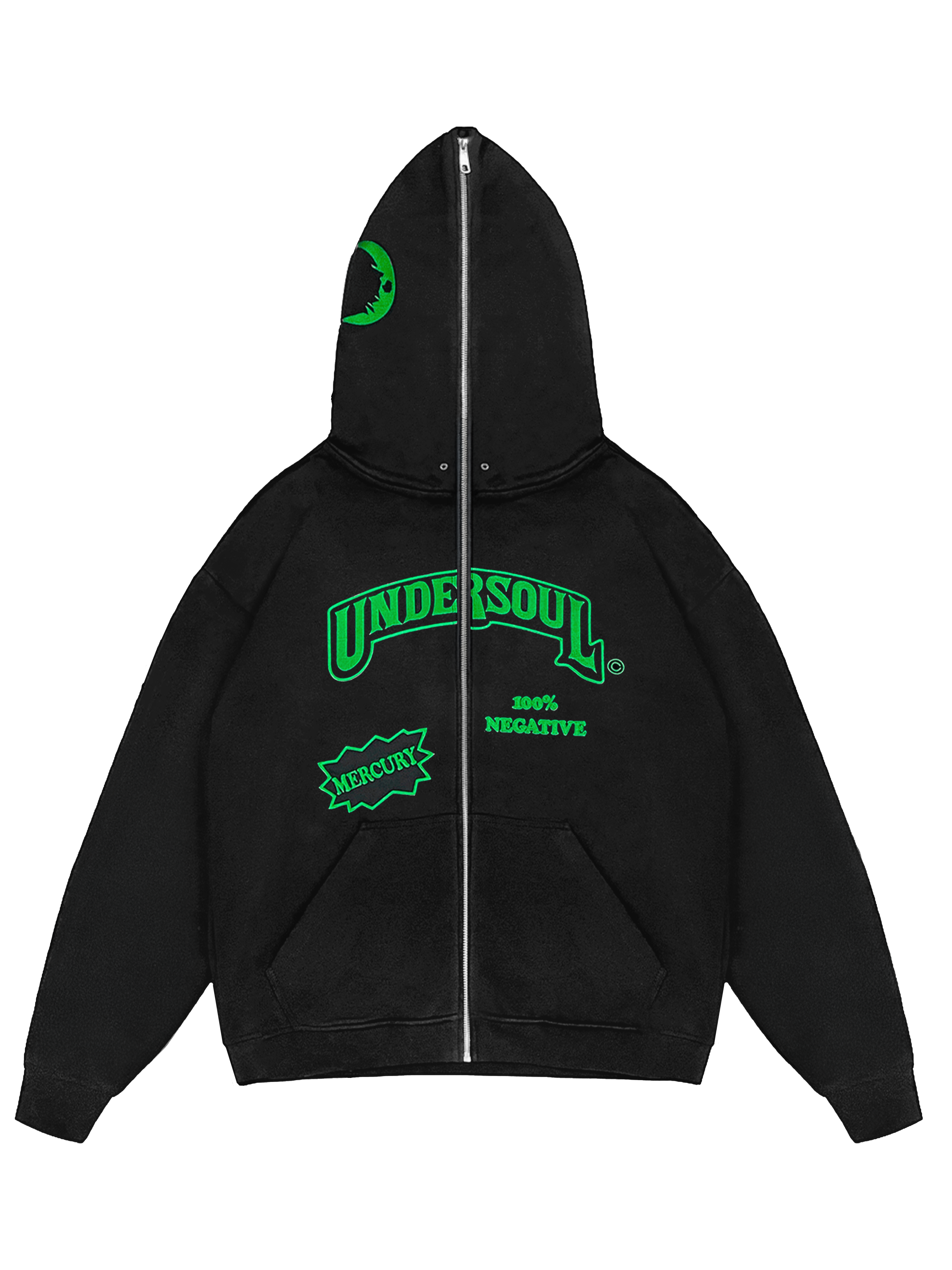 GREEN UNDERWOOD FULL ZIP HOODIE